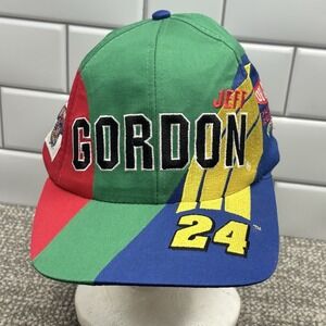 Vintage Jeff‎ Gordon NASCAR Racing Snapback Hat One Size 50th Anniversary DuPont